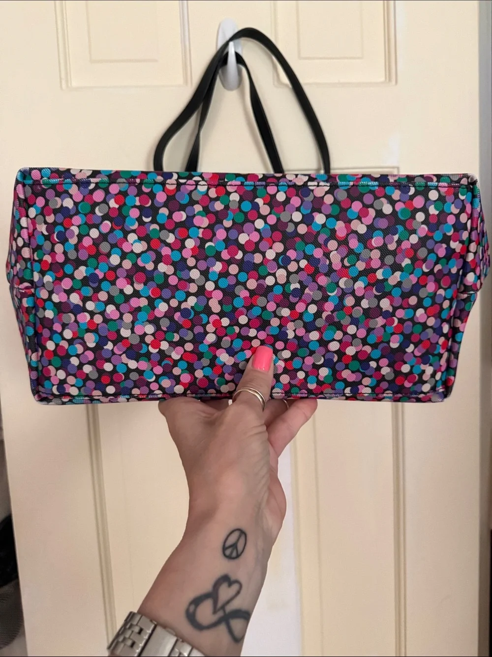 KATE SPADE Confetti Hawthorne Colorful Tote